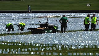 Over 660K flags on National Mall mark COVID deaths