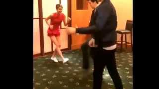 Ansel Elgort Shailene Woodley and Nat Wolff dancing