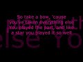Leona Lewis - Take A Bow (lyrics)