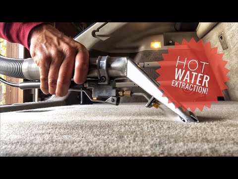 How to clean car carpets and cloth seats with hot water extraction - BEST deep clean method