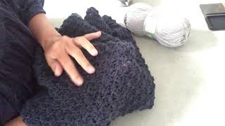 Haakpatroon shawl Höst deel 1 de blanket stitch handmade by juf Sas