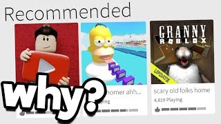 The Recommended Section Of Roblox Games