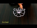 Simple freehand kolam || Beautiful flower Rangoli || Easy Alpana designs || pretty rangoli #191