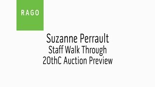 Ragos Suzanne Perrault Hosts A Walk-Through Of 20Th Century Auction Preview