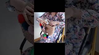 Rattan Bag For Women - Straw Hand-Woven Top-Handle Handbag