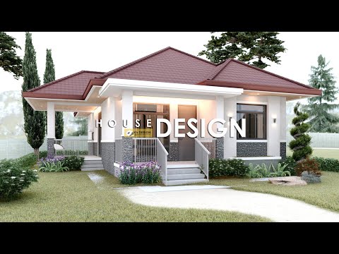 SIMPLE HOUSE DESIGN | BUNGALOW HOUSE 7.00m x 12.30m (86 sqm Total Floor Area) | 2 BEDROOM desain interior rumah minimalis