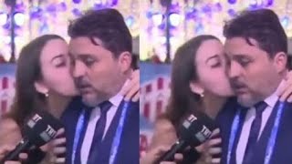 Trt Spor Yorumcusu Tarık Üstünün Zor Anları Rus Bir Taraftar Tarık Üstünü Öptü ..