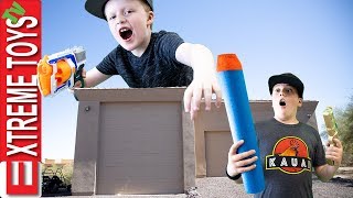 Cole is a Giant!! Sneak Attack Squad Plays with a Enlargment Blaster