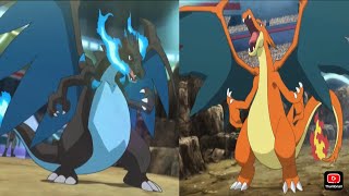 Pokemon Battle - Mega Charizard X Vs Mega Charizard Y