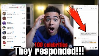 I️ SENT A DM TO 100 CELEBRITIES ON INSTAGRAM *it worked*