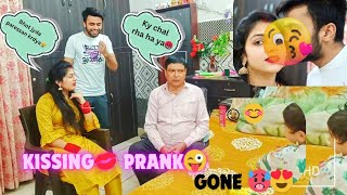 kissing💋Prank On cute Wife🙈failed😂//Newly Married Couple❤️#prank #funny #comedy#