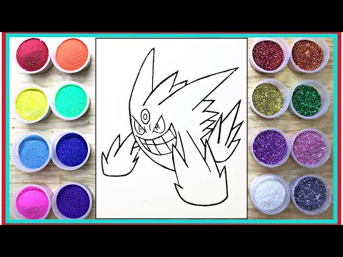 Tô Màu Tranh Cát Kim Tuyến : Pokemon Mega Evolution - Color Sand Painting Toys: Mega Evolution 413.