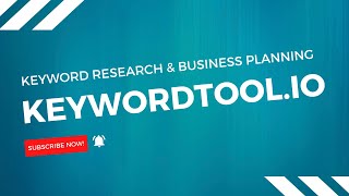 Amazing Keyword Research & Business Planning With Keywordtool.io