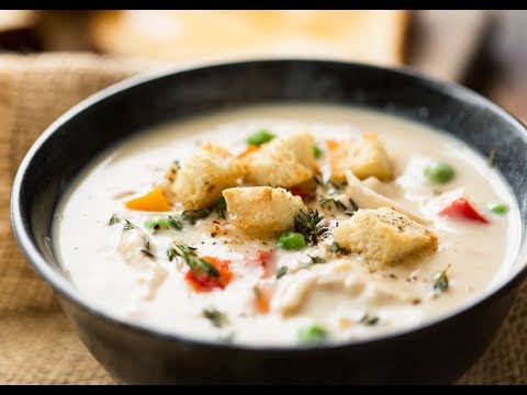 VIDEO : homemade cream of chicken soup - homemadehomemadecream of chicken soupis truly incredible. utterly addictive - and the hint of thyme is beautiful! http://www.recipetineats. ...