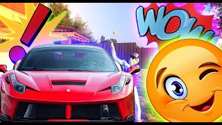 Mr. Green built a garage for the Ferrari toy car for kids