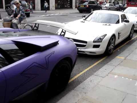 Mercedes SLR 722 Lamborghini Murcielago White SLS AMG London Arab Own