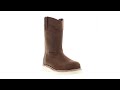 Frye Supply Men's Safety-Crafted Dark Brown 10" Waterproof Wellington Work Boot