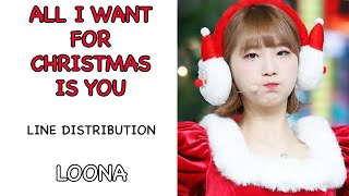 All I Want For Christmas Is You Line Distribution Loona
