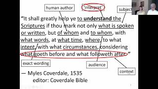 Myles Coverdale On Understanding The Bible