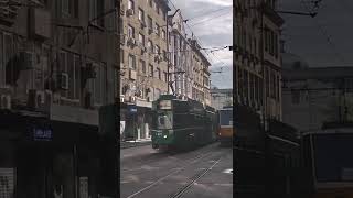 Bulgarian Trams P Each Other In The City Centre Of Sofia.