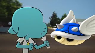 Gumball Invisible Car Chase, But Its An Accurate Mario Kart Race