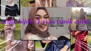 Hijab Style Tunik Dress Satin