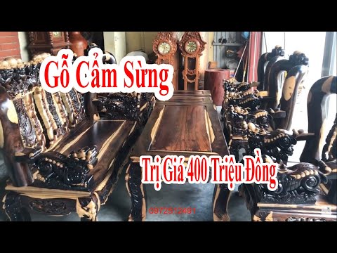 Bộ bàn ghế gỗ cẩm sừng ngày càng hiếm thấy cột 16
