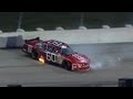 NASCAR Travis Pastrana's rear tire blows | Iowa (2013)