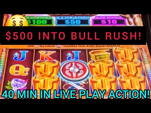💥 $500 INTO BULL RUSH MAXIMUS MONEY! 40MIN IN LIVE PLAY ACTION! 💥 #bullrush #bullblitz #slots