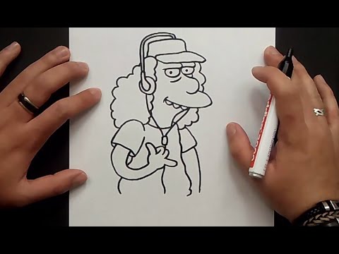 Como dibujar a Otto paso a paso - Los Simpsons 