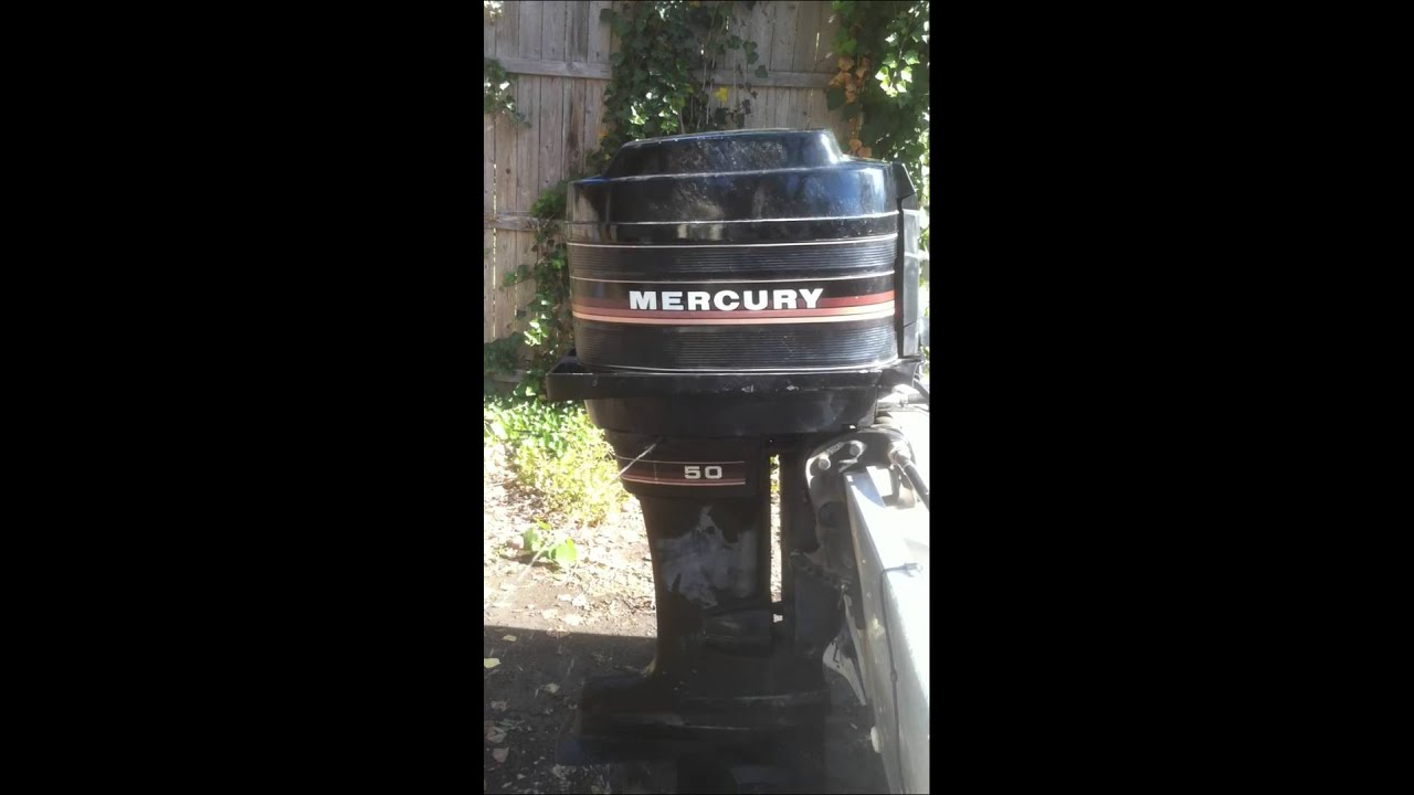1985 Mercury 50hp 2-stroke - YouTube