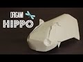 Origami Hippopotamus (page 1). YouTube Animal Video Tutorials