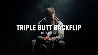 Triple Butt Backflip #Slackline