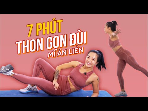 Bài tập MÌ ĂN LIỀN: Đánh bay MỠ ĐÙI trong 7 PHÚT | 210 Calories| Workout #175 ♡ Hana Giang Anh