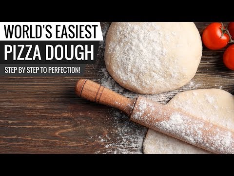 VIDEO : world's easiest pizza dough recipe - step by step to make homemade pizza dough! - makingmakingpizza doughcan be very easy, if you know how! forget about the hard complex way to makemakingmakingpizza doughcan be very easy, if you k ...