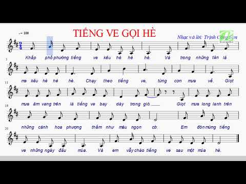 Tiếng ve gọi hè | âm nhạc lớp 7 | có lời