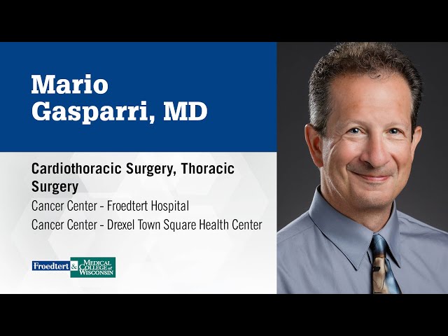 Watch Dr. Mario Gasparri, thoracic surgeon on YouTube.