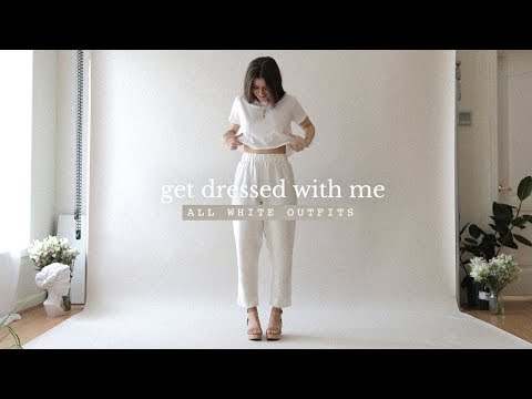 How to Style Basics - Chic All White Outfit Ideas + Summer Lookbook | Dearly Bethany - YouTube