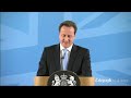 David Cameron announces crackdown on immigrants