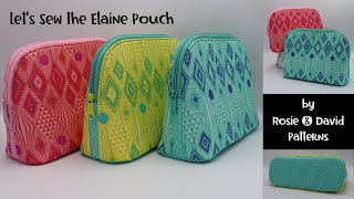 Let's Sew the Elaine Pouch by Rosie & David Patterns - DIY