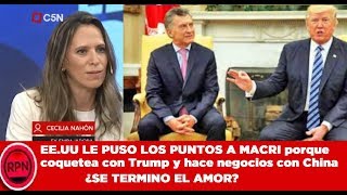 EE.UU LE PUSO LOS PUNTOS A MACRI porque coquetea con Trump y hace negocios con China