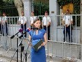 Tüntetés a Román nagykövetség elött