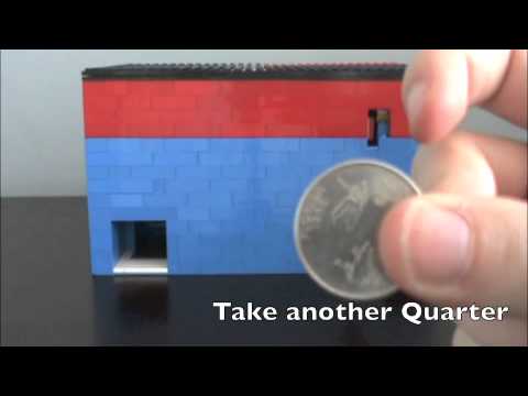 how to make a lego candy machine that takes money tutorial