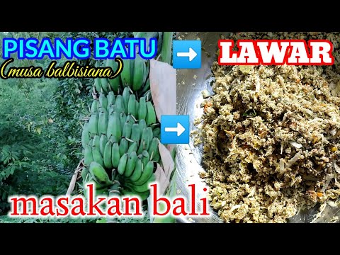 Lawar biu batu atau pisang klutuk || Makanan tradisional khas Bali ||Beginilah hidup di desa