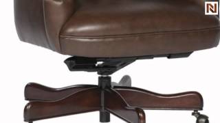 Hekman Executive Tilt Swivel Ribbed Office Chair - Black 7-9251B