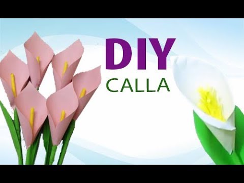 Как сделать каллу из бумаги оригами