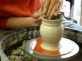 Ingleton Pottery Throwing a clay pottery coffee / storage jar & lid