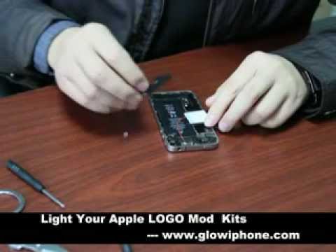 Glowiphone DIY iPhone Logo Light Mod Kit for 4/4 (09:39)