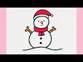 How to Draw a Snowman Step by Step| Snowman Drawing