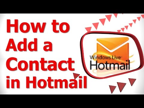 How to Add a Contact in Hotmail